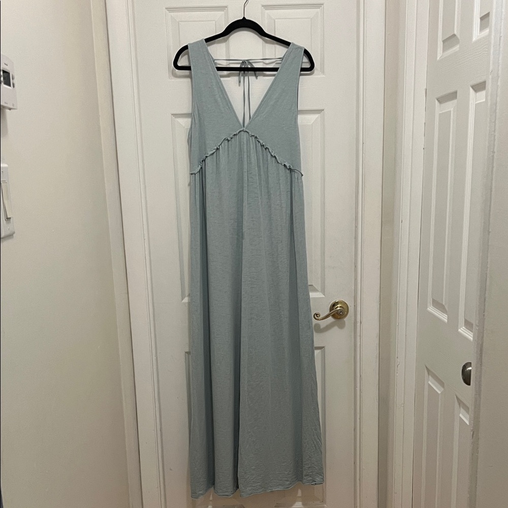American Eagle Outfitters Ice Blue Wide Leg Jumpsuit